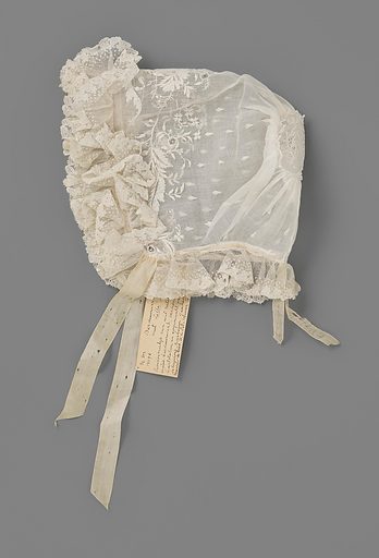 Children's hat made of white muslin cloth decorated with … free public  domain image | Look and Learn
